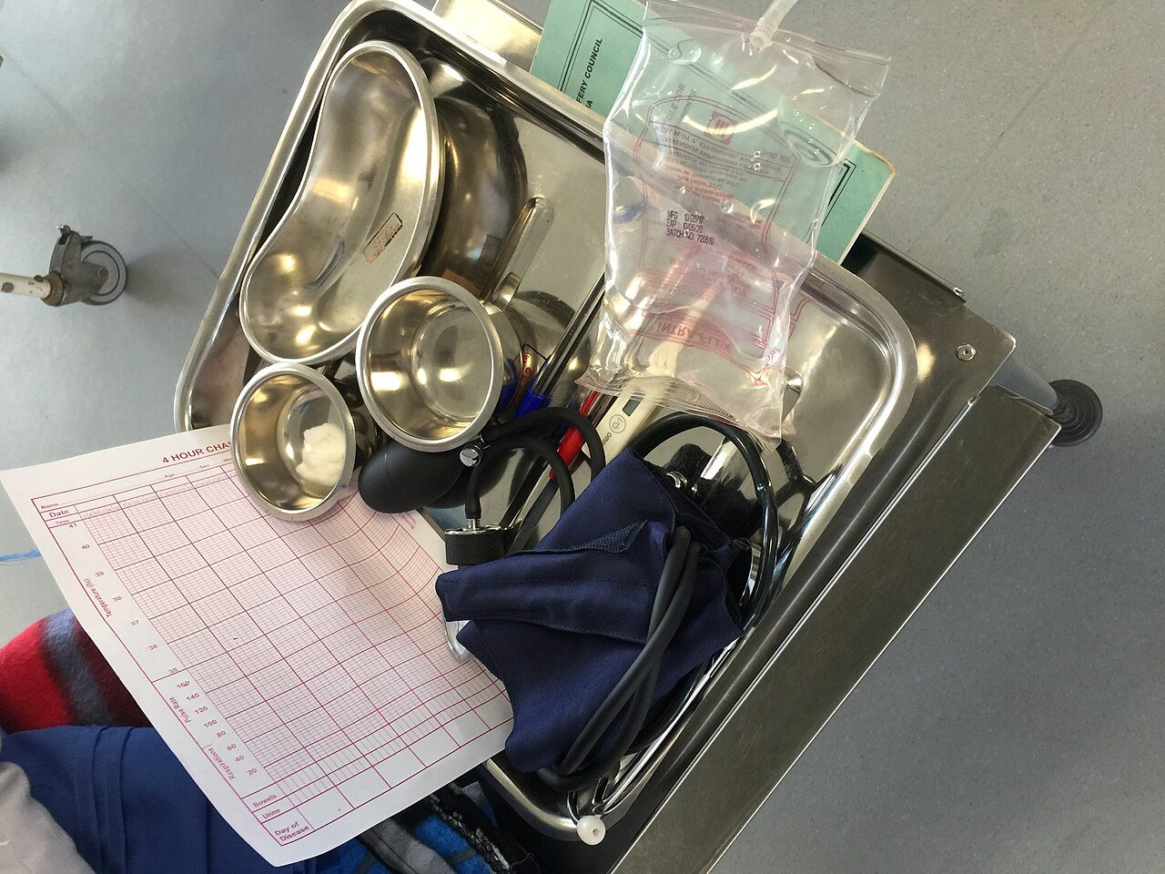 Sterile surgical instrument tray